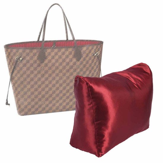 Satin Pillow Luxury Bag Shaper in Burgundy For Louis Vuitton s